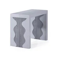table console extensible ariel laquée gris & chêne gris