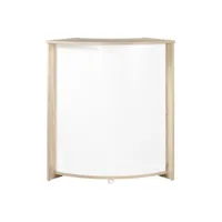 meuble-comptoir bar chêne 3 niches 96,7 x 104,8 x 44,9 cm - coloris: blanc visio097cnb