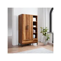 homemania armoire west - noyer - 105 x 53 x 180 cm hio8681847232810