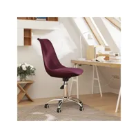 vidaxl chaise pivotante de bureau violet tissu