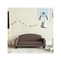 canapé pour enfants confortable canapé sofa de salon - marron 70x45x30 cm similicuir meuble pro frco43911