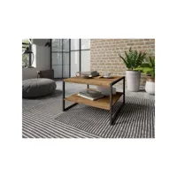 table basse style industriel collection anafi. coloris épicéa et noir.