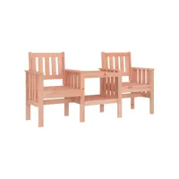 banc de jardin avec table 2 places - banc exterieur - banquette de jardin bois massif de douglas togp83367