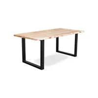 table à manger rectangulaire - design industriel - bois - dingo bois naturel