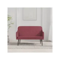 banc - banc de salon - banc de table rouge bordeaux 110x76x80 cm tissu meuble pro frco32764
