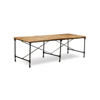 table de salle à manger bois de manguier massif 240 cm 243992