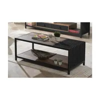 table basse métallique eltes 120 x 45 x 45cm noir azura-42197