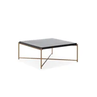 table basse thai natura noir doré bois métal 90 x 90 x 40 cm