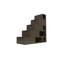 escalier cube de rangement hauteur 125 cm  wengé esc125-w