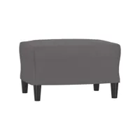 repose-pied, tabouret pouf, tabouret bas gris 60x50x41 cm similicuir lqf88035 meuble pro