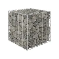 lit surélevé cube à gabion fil d'acier 50x50x50 cm