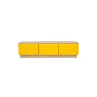 meuble tv en bois - design scandinave - aura jaune