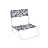 chaise de plage pliante natural wild - blanc et noir