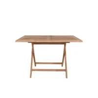 oviedo - table à manger de jardin 120x80cm en teck - couleur - bois clair #ds
