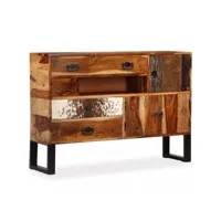 buffet bahut armoire console meuble de rangement bois massif de sesham 115 cm helloshop26 4402100