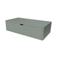 cube de rangement bois 100x50 cm + tiroir  gris cube100t-g