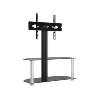 armoire hifi - meuble tv d'angle 2 niveaux pour 32-70 pouces noir argenté moderne 50892 best00006836739-vd-confoma-tv-m05-2775