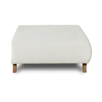cristal - pouf modulable - 95 cm - en velours texturé - best mobilier - beige