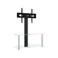 armoire hifi - meuble tv d'angle 2 niveaux pour 32-70 pouces noir argenté moderne 41759 best00006186381-vd-confoma-tv-m05-4188