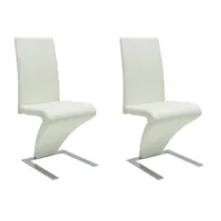 2 chaises de cuisine salon salle à manger design blanches helloshop26 1902016