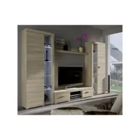 ensemble meuble tv rumba 120 cm en plusieurs couleurs - couleur: chêne sonoma - sans buffet vivadiscount-6513_4619