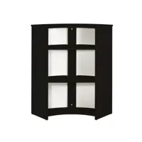 meuble-comptoir bar 96 cm noir 3 niches - coloris: manhattan 508 visio097no508