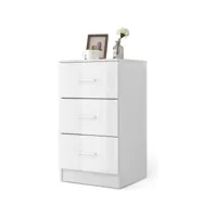 giantex caisson de bureau meuble de rangement avec 3 tiroirs pour feuilles a4, lettre,dossiers et documents 37 x 34 x 66,5 cm blanc