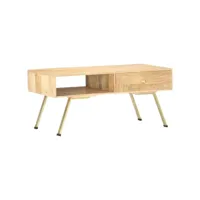 table basse table de salon  bout de canapé 95x50x42 cm bois de manguier massif meuble pro frco67929