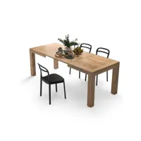 mobili fiver, table extensible cuisine, iacopo, bois rustique, made in italy