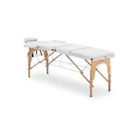 table de massage pliante bois de hêtre sac inclus blanc helloshop26 14_0003639