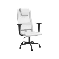 chaise de bureau réglable en hauteur blanc