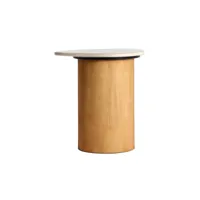 table basse en marbre, de couleur marron, 41x37x44 cm