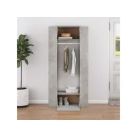 armoires de couloir 2 pcs gris béton bois d'ingénierie