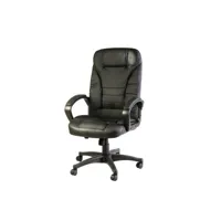 chaise de bureau dcelik, fauteuil présidentiel avec accoudoirs, chaise de bureau ergonomique, 70x65h103/114 cm, noir 8052773856966