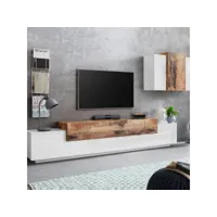 meuble tv salon et salle à manger design moderne en bois blanc corona moby ahd amazing home design