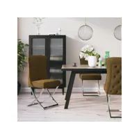 chaise  chaise de salle à manger chaise de cuisine  marron 53x52x98 cm velours et inox meuble pro frco84143