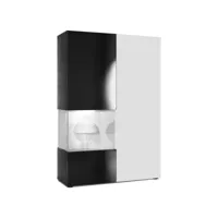 vitrine noir mat, brillant   et blanc mat  (l-h-p) : 91,5 - 136,5 - 37 cm