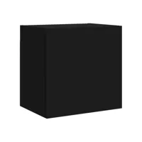 meuble tv mural noir 40,5x30x40 bois d'ingénierie