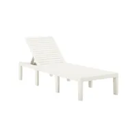 chaise longue plastique blanc