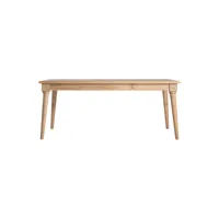 table salon en bois de mindi marron, 180x90x76 cm