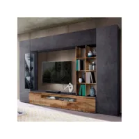 ensemble de salon équipé meuble tv en bois ardoise colonne egypte oban ahd amazing home design