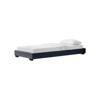 lit pour adultes cadre de lit moderne mdf plastique rembourré avec toile de lin gris foncé 200cm x 90cm corium