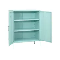 armoire de rangement, commode, meuble de rangement vert menthe 80x35x101,5 cm acier sbc5485 meuble pro