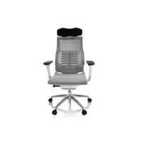 chaise de bureau fauteuil de bureau dynafit white tissu maille gris hjh office