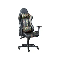kubisa - fauteuil de bureau simili motif camouflage