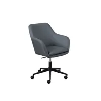 valka - fauteuil de bureau sur roulettes tissu gris