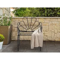 chaise de jardin en métal noir liguria 383586