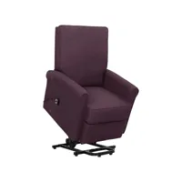 fauteuil inclinable  fauteuil de relaxation violet tissu meuble pro frco64429