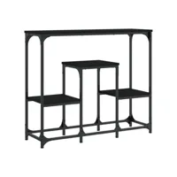 table console noir 89,5x28x76 cm bois d'ingénierie