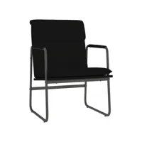 vidaxl chaise longue noir 55x64x80 cm similicuir